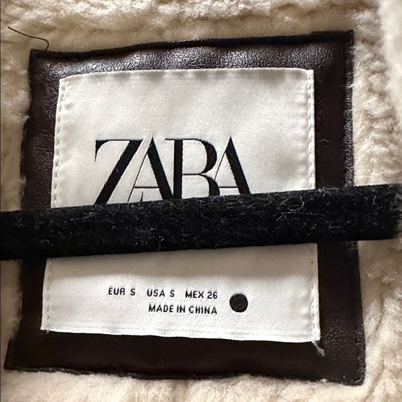 NWT ZARA COMBINATION FLEECE VEST DOUBLE FACED FAUX SHEARLING TAUPE BROWN size S - Picture 2 of 2